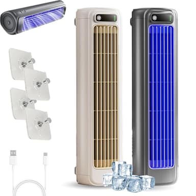 Festberg Cooling Ace, Cooling Ace Klimaanlage, Liketonline Cooling Ace, Briza Ac Klimaanlage, Wand Klimaanlage Ohne AußEngeräT, Leise mit 3 Geschwindigkeiten, Wiederaufladbar (2Pcs)