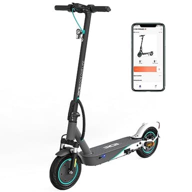 RCB EV10K PRO Elektroroller,E-Scooter mit Straßenzulassung (ABE), 400W Motor,Komfortable Stoßdämpfung,APP-Verbindung,Faltbar,Sicheres Bremsensystem,Geschenk für Erwachsene
