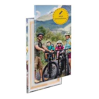 Dein persönliches Foto auf Keilrahmen individuell bedruckt, bespannter 2cm Holzrahmen, kratzfestes 280g Canvas Leinwand Material (30B x 50H cm - Hochformat)