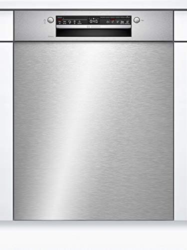 Bosch SMU2ITS33E Serie 2 Unterbau-Geschirrspüler, 60 cm, Edelstahl, 92 kWh pro 100 Zyklen, 12 MGD, SilencePlus, Extra Trocknen, VarioBesteckkorb, Home Connect