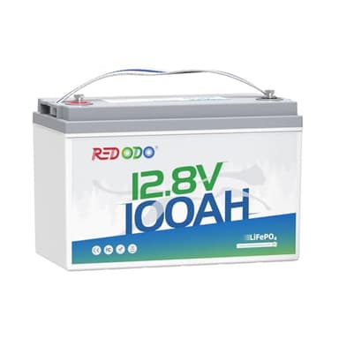 Redodo 12V 100Ah Lithium LiFePO4 Batterie, 1280Wh Lithium Akku eingebaut in 100A BMS, bis zu 15000 Zyklen, 10 Jahre Lebensdauer