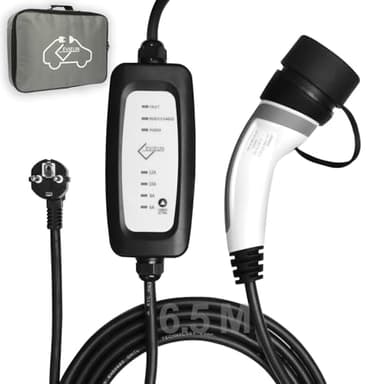 EV Ladekabel für Elektrofahrzeug 6.5 Meter Tragbares Zuhause Schnell EVSE ladegerät Kompatibel mit Allen Steckern für Elektroautos IEC 62196-2 Typ 2 16A/3.6KW Schuko 2-polig