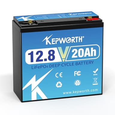 KEPWORTH LiFePO4 20Ah 12V Batterie, Lithium Akku mit BMS