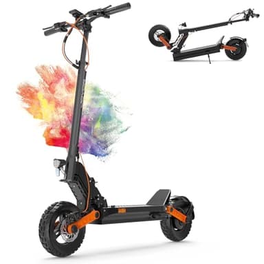 JOYOR Escooter Roller mit Straßenzulassung S5 PRO, Akkulaufzeit 70–100 km, Maximale Tragfähigkeit 150 kg, Stoßdämpfung der Vorder- und Hinterradaufhängung, 10-Zoll-Offroad-Reifen