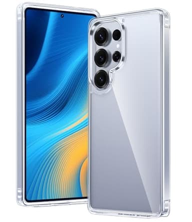 FNTCASE für Samsung Galaxy S25-Ultra Hülle: Militär Fallschutz Anti Vergilbung Handyhülle - Robuste langlebige stoßfeste Schutzhülle Transparente Fälle - 6,9 Zoll (Klar)