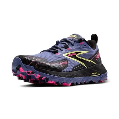 Brooks Damen Cascadia 18 GTX Sneaker, Grau Blau Schwarz Pink, 39 EU