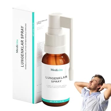 Medivita Lungenklar Spray, Medivita Lungen- und Atemwege Reinigungsspray, Professional Lungenreinigungs Spray, Natürlich Kräuter Lungenreinigungs Reparaturspray (1)