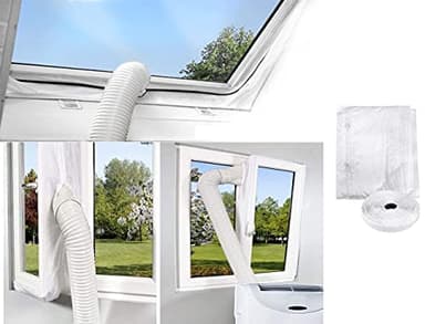 400CM Fensterabdichtung Für Mobile Klimageräte und Abluft-Wäschetrockner Hot Air Stop zum Anbringen an Fenster, Dachfenster, Flügelfenster (Fensterabdichtung)