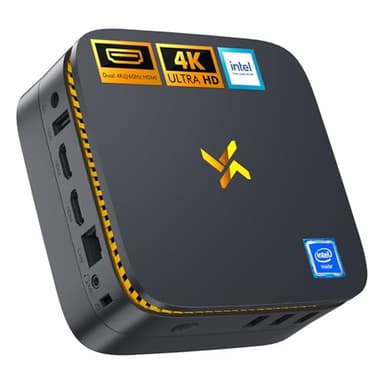 Huidun H30 Mini PC Intel Twin Lake N150 (Beats N95/N97, bis zu 3,60 GHz), 16GB RAM 512GB M.2 SSD Mini Desktop Computer W-11 Pro, 4K Dual HDMI, Dual Bande WiFi, Gigabit Ethernet, für Zuhause/Büro