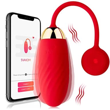 SVAKOM Ella Neo Interaktives App-Gesteuertes Vibro ei, Sexspielzeug Vibrator für Klitoris G-Punkt, Erotik Sex Spielzeug für Paare, 11 Modi Analvibrator Dildo Kompatibel mit IOS und Android Smartphone