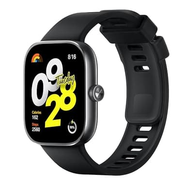 Xiaomi Redmi Watch 4 Smartwatch mit 1.97" AMOLED-Display mit 390 x 450 Pixel und 60Hz, Bis zu 20 Tage Akkulaufzeit, HyperOS, Herzraten- und Blutsauerstoffmessungen - Obsidian Schwarz