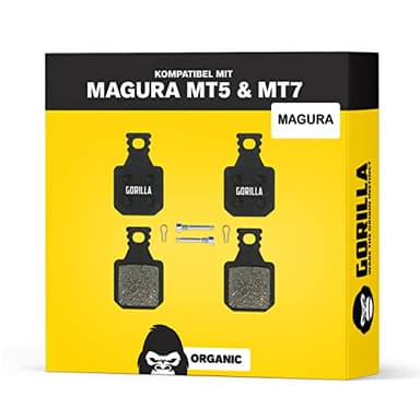 Performance Bremsbeläge für Magura MT5 MT7 Pro MT Thirty Typ 8.P Bremsanlagen I Organisch I 1 Paar I Starke Bremskraft & langlebig I Gorilla Bikes Scheibenbremsbeläge für MTB & E-Bikes