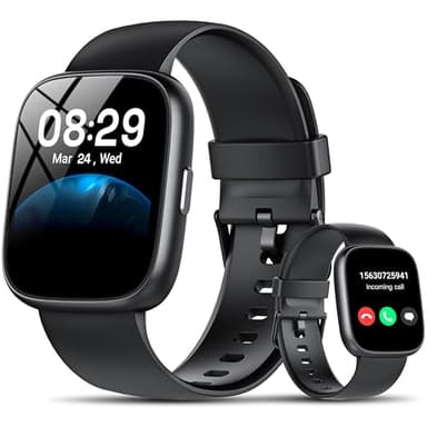 Smartwatch Herren Damen, 1.83" Smart Watch mit Bluetooth Anrufen/Alexa, 100+Sportmodi Fitnessuhr mit Herzfrequenz/Schlafmonitor/Schrittzähler, IP68 Wasserdicht Fitness Tracker Sportuhr für Android iOS