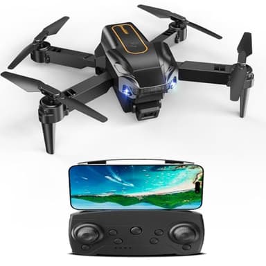 Drohne mit Kamera 4K,Mini Drohne für Kinder & Erwachsene, Dual Kamera, 2 Akkus, Lange Flugzeit, Flip Modus, Headless Modus, One-Touch Start/Landung, Anfängerfreundlich – Gold