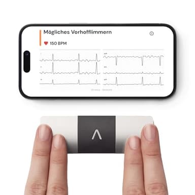 AliveCor KardiaMobile 6L - Smartphone-kompatibler 6-Messungen-EKG-Monitor - erkennt Vorhofflimmern in nur 30 Sekunden - egal wann und wo