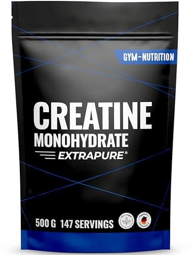 Creatin Monohydrat Pulver 500g - Kreatin Monohydrat in mikronisierter Qualität mit optimal hochdosiert - reines, 100% vegan - Laborgeprüft