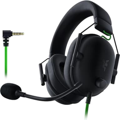 Razer BlackShark V2 X Gaming-Headset: 7.1 Surround Sound – 50 mm Treiber – Memory-Schaumstoff-Kissen – für PC, PS4, PS5, Switch, Xbox One, Xbox Series X|S, Mobile – 3,5 mm Klinkenstecker – Schwarz