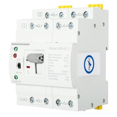 DEWIN Automatischer Transferschalter, ATS G2R 4P 63A DIN-Schiene Dual Power Automatischer Transferschalter Elektrische Wahlschalter 220V