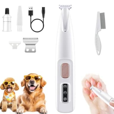 Dr Pfoten Pfotentrimmer für Hunde, Super Leise Paw Trim Pro, Dr. Pfoten Paws Trimmer, Wiederaufladbare Hundeschermaschine für Pfoten, Augen, Ohren und Gesicht (1PC)