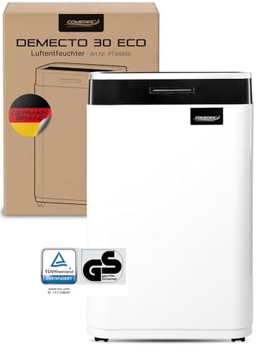Comedes Demecto 30 eco – Luftentfeuchter Bautrockner (max. 25 Liter / 24h) Geeignet für alle Räume und Keller bis zu 100m² / 230m³