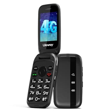 4G Seniorenhandy Klapphandy Ohne Vertrag mit Großen Tasten, Senioren Flip Handy mit Fotokontakt, Sprachansage , Dual Nano SIM Rentner Handy Mobiltelefon mit 2,4" Display, 1000mAh Akku, SOS,USB-C-Kabel