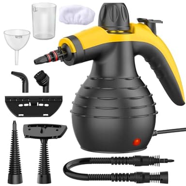 ÖRrnvte Dampfreiniger, Tragbares Handgerät 1050 W, Mit 9 Zubehörteilen, Chemiefrei Für Boden, Küche, Fenster, Bad, Auto, Sofa, Teppiche, Fugenreinigung, Multifunktional
