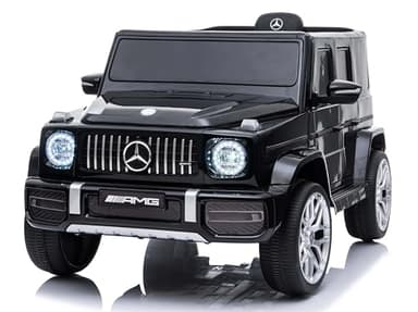 Elektroauto für Kinder Mercedes G-Klasse 2025, Schwarz, Original lizenziert, Lithiumbatterie, 3 bis 5 Jahren mit 2,4 GHz Fernbedienung, USB/MP3/Bluetooth, Vorder- und Hinterradaufhängung
