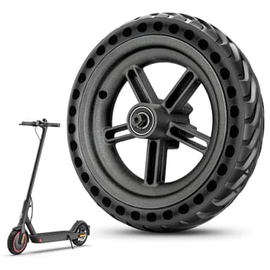 Amitor 8.5 Zoll E Scooter Vollreifen Hinterrad mit Felge für Xiaomi Pro/Pro 2, Pannensichere & Abriebfeste Einteilige Vollgummireifen Hinten 8 1/2 x2 mit Nabe, Robust & Zuverlässig, Einfache Montage