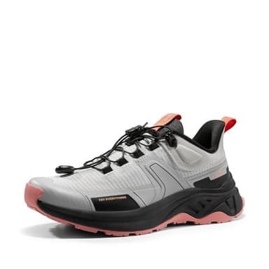 NORTIV 8 Damen Wanderschuhe leichte atmungsaktive Mesh Trekking Outdoor Arbeitsschuhe,Size 39,Grau Rosa,SNHS239W