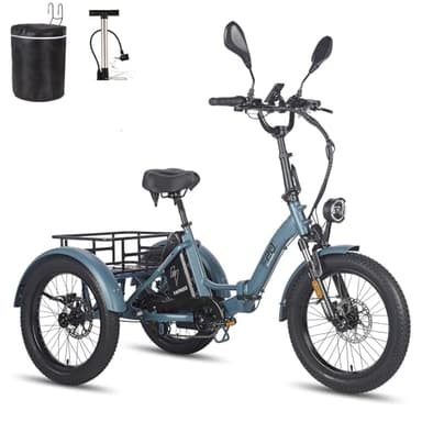 Fafrees F20 Mate E-Bike Dreirad Klapprad 48V 21Ah Akku [ Offiziell ] Herren E Bike Damen Hydraulische Scheibenbremsen, Dreirad Elektro 180kg, E Trike 1008Wh, Elektrofahrrad für Erwachsene 65N.m