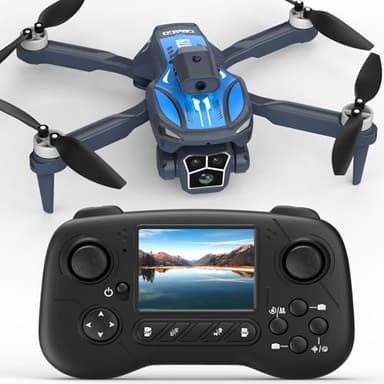 Drohne mit 1080P HD-Kamera, Hindernisvermeidung, Ein-Knopf Start/Landung, 90° schwenkbare Linse, Geschwindigkeitsanpassung, Modularer Akku, FPV Quadrocopter für Erwachsene, Kinder & Anfänger