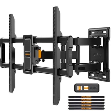 Perlegear TV Wandhalterung Schwenkbar für 42-84 Zoll Fernseher, Neigbar Ausfahren Wandhalterung Fernseher, TV Halterung Max Gewicht 60kg, VESA 200x100 zu 600x400mm