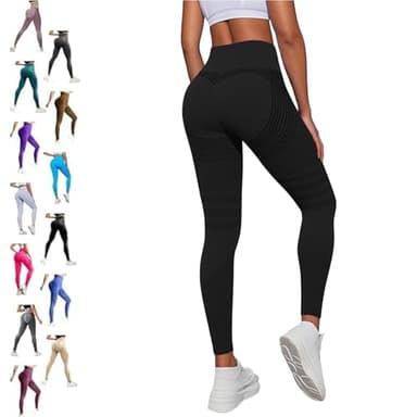 Coreex 3D Kompressionsleggins Damen LipöDem Cellulite Leggings Anti Cellulite Leggings Kompression Compression High Waist Push-Up Hosen Yoga Fitnesshose Lange Sporthose, 01-Black, M