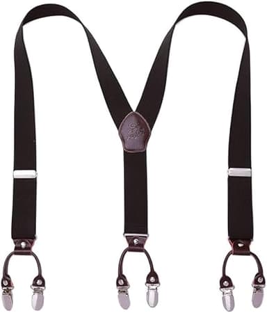 KANGDAI Hosenträger für Herren Breit Y Style 3.5 CM Mit Sehr 6 Starke Metall Clip Durable Elastic Verstellbare Hosenträger Geschenkbox für Herren und Damen
