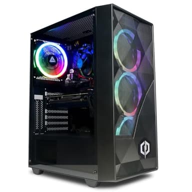 CYBERPOWERPC Regiment Gaming-PC - AMD Ryzen 5 4500, Nvidia RTX 3050 6GB, 8GB RAM, 500GB NVMe SSD, 450W PSU, Windows 11, Blaze RGB
