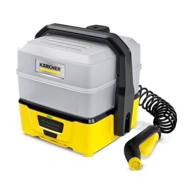 Kärcher Mobile Outdoor Cleaner OC 3 Plus, Fördermenge: 2 l/min, Gewicht: 2,3 kg, Wassertank: 7 l, Lithium-Ionen-Akku, Spiralschlauch, Gerätefilter, Abnehmbarer Wassertank, schonender Niederdruck