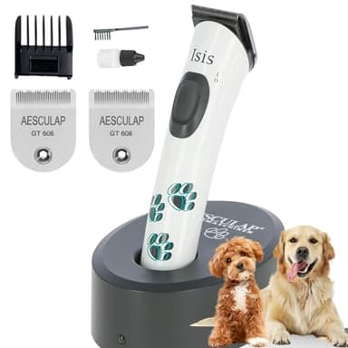 Agrarzone Edition Isis Pfotentrimmer für Hunde - mit Ersatz Scherkopf - Vibrationsfreie und leichte Hundeschermaschine für feine Detailarbeiten - Hundepfoten Trimmer extra leise