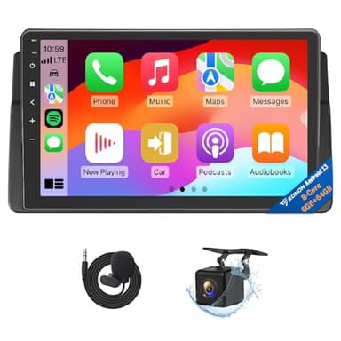 Eonon 6+64GB Android 13 Autoradio mit Bildschirm 9 Zoll GPS 4G für BMW 3er E46 Radio 1998 1999 2000 2001 2002 2003 2004 2005 2006 Wireless Carplay Android Auto Display Bluetooth Rückfahrkamera E46X6S