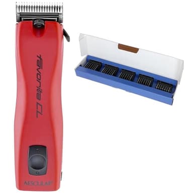 Agrarzone Edition Aesculap Favorita CL Schermaschine mit Aufsteckkamm Set | Hundeschermaschine mit 2x Akku & Ladestation | Kraftvoll & ergonomisch | Haarschneidemaschine für Hunde, Pferde