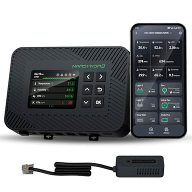 MARS HYDRO iControl für Growbox Komplettset, Intelligente Grow Controller mit Temperatur-, Luftfeuchtigkeits-, VPD-, Timer- und Zyklus-Funktionen.
