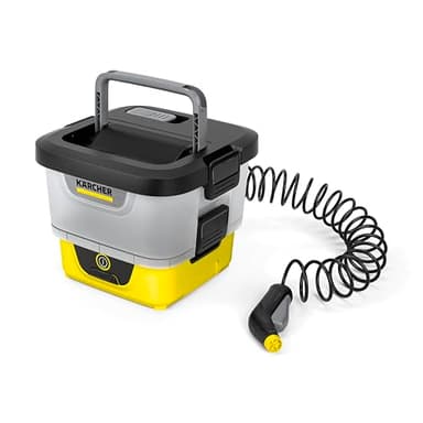 Kärcher Mobile Outdoor Cleaner OC 4, Fördermenge: 2 l/min, Gewicht: 3,1 kg, Wassertank: 8 l, Lithium-Ionen-Akku, Spiralschlauch, Gerätefilter, Abnehmbarer Wassertank, schonender Niederdruck
