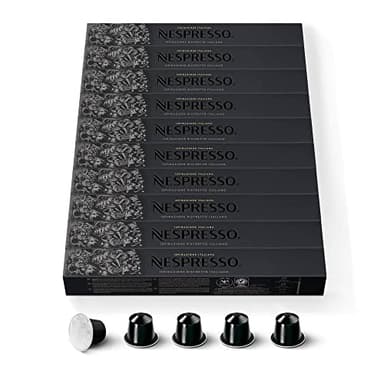 NESPRESSO ORIGINAL Ristretto, Dunkle Röstung, Kompatibel mit ORIGINAL Kapselmaschinen, Kapsel Set aus 100 Kaffeekapseln