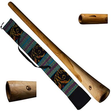 Australian Treasures - DIDGERIDOO: Natural Wood 120cm - einschließlich didgeridootasche