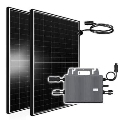 Balkonkraftwerk 1170W Solaranlage Komplettset mit 800W Tsun Micro Wechselrichter WiFi, 2X 450W Bifazial Solarmodule Black Frame für Haus Dach Terrasse Garten PV Anlage