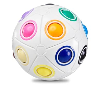 CUBIDI® Original Regenbogenball mit 19 Kugeln - Groß.Geschicklichkeitsspiele ab 6 Jahre für Kinder. 3D Puzzle Ball. Spannendes Knobelspiel für Mädchen und Jungen