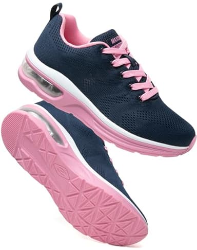 Laufschuhe Damen Turnschuhe Sportschuhe Damen Sneaker Luftpolster Stoßdämpfend Joggingschuhe Orthopädische Schuhe Leichte rutschfest Hallen Fitnessschuhe Atmungsaktiv Walkingschuhe Womens Trainers
