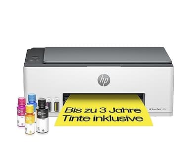 HP Smart Tank 5105 3-in-1 Multifunktionsdrucker (WLAN; Mobiles Drucken) – 3 Jahre Tinte inklusive, 3 Jahre Garantie, großer Tintentank, hohe Reichweite, Drucken in hoher Qualität