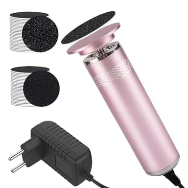 Hornhautentferner Elektrisch, Foot Glow Hornhaut Entferner mit 60er Ersatzpad, Hornhautentferner Elektrisch Testsieger Einstellbare Geschwindigkeit 36W für Tote Haut Rissige