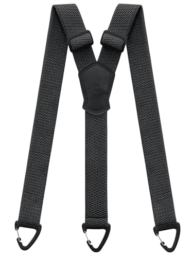 Kohentact Hosenträger für Herren Extra Stark 3,8 cm Breite, Unter der Kleidung Tragbar, 3 Druckknopf-Schlaufen, Ideal für Arbeitshose, Skihose, Latzhose