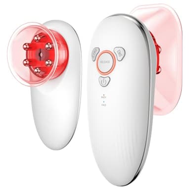 Rkdely 3in1 Schröpfmassagegerät, Anti Cellulite Massagegerät Modellierung und Straffung, 3 Stufen Massagegerät Elektrisch mit Schröpfmassage EMS und Rotlicht, für Bauch, Beine, Po und Faszien